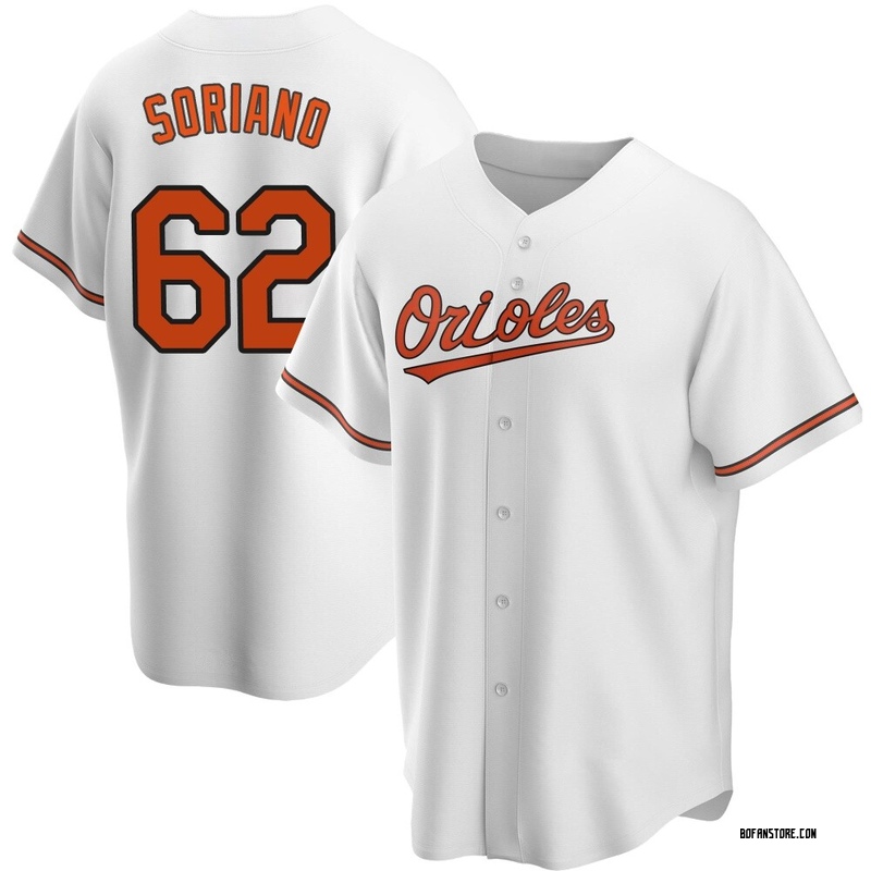 Replica George Soriano Men's Baltimore Orioles White Home Jersey