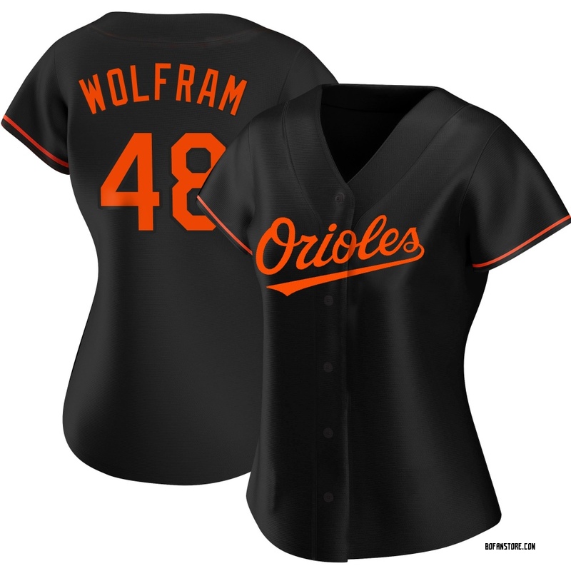 Replica Grant Wolfram Women's Baltimore Orioles Black Alternate Jersey
