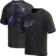 Replica Grant Wolfram Youth Baltimore Orioles Black Holographic Alternate Jersey