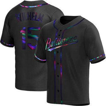 Replica Hoyt Wilhelm Youth Baltimore Orioles Black Holographic Alternate Jersey
