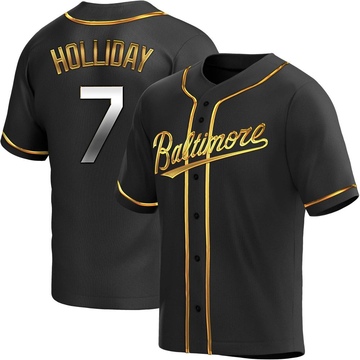 Replica Jackson Holliday Men's Baltimore Orioles Black Golden Alternate Jersey