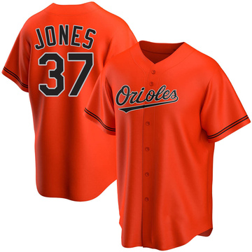 Replica Jahmai Jones Men's Baltimore Orioles Orange Alternate Jersey