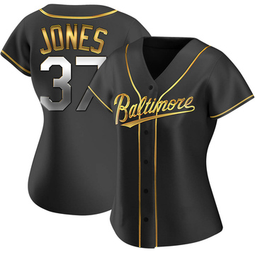 Replica Jahmai Jones Women's Baltimore Orioles Black Golden Alternate Jersey