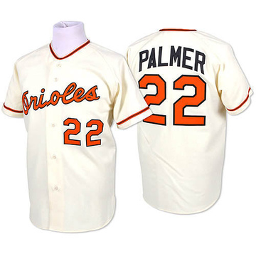 Replica Jim Palmer Men's Baltimore Orioles Cream Throwback Jersey