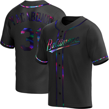 Replica Jimmy Yacabonis Youth Baltimore Orioles Black Holographic Alternate Jersey