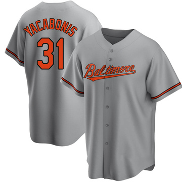 Replica Jimmy Yacabonis Youth Baltimore Orioles Gray Road Jersey