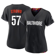 Replica Kade Strowd Women's Baltimore Orioles Black 2023 City Connect Jersey