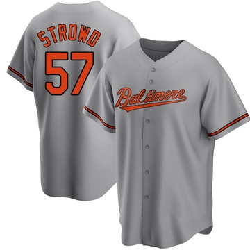 Replica Kade Strowd Youth Baltimore Orioles Gray Road Jersey