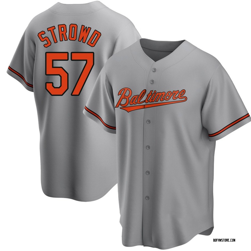 Replica Kade Strowd Youth Baltimore Orioles Gray Road Jersey