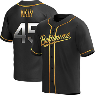 Replica Keegan Akin Men's Baltimore Orioles Black Golden Alternate Jersey