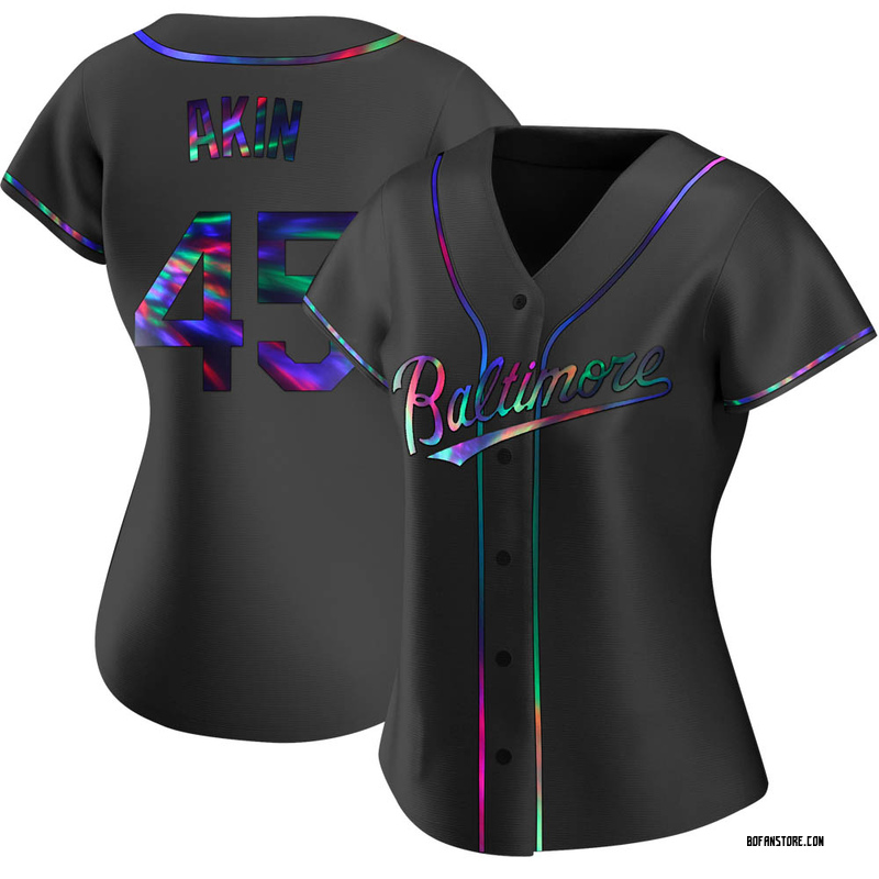 Replica Keegan Akin Women's Baltimore Orioles Black Holographic Alternate Jersey