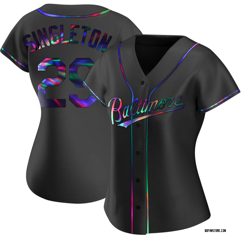 Replica Ken Singleton Women's Baltimore Orioles Black Holographic Alternate Jersey