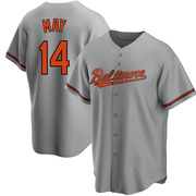 Replica Lee May Men's Baltimore Orioles Gray Road Jersey