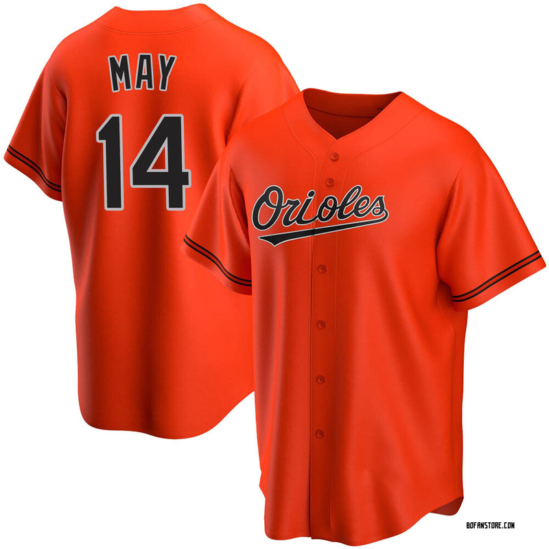 Replica Lee May Men's Baltimore Orioles Orange Alternate Jersey