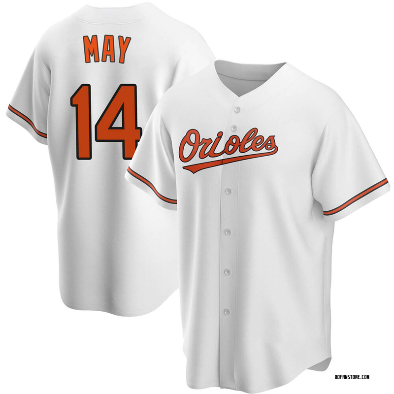 Replica Lee May Men's Baltimore Orioles White Home Jersey