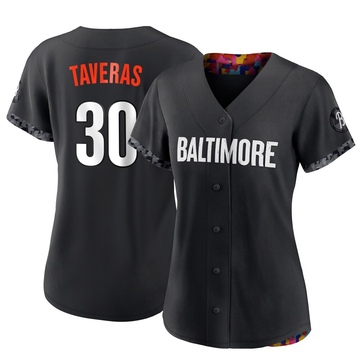 Replica Leody Taveras Women's Baltimore Orioles Black 2023 City Connect Jersey