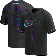 Replica Luis Aparicio Men's Baltimore Orioles Black Holographic Alternate Jersey