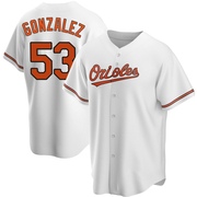 Replica Luis Gonzalez Men's Baltimore Orioles White Home Jersey