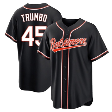 Replica Mark Trumbo Men's Baltimore Orioles Black Fashion Out Jersey