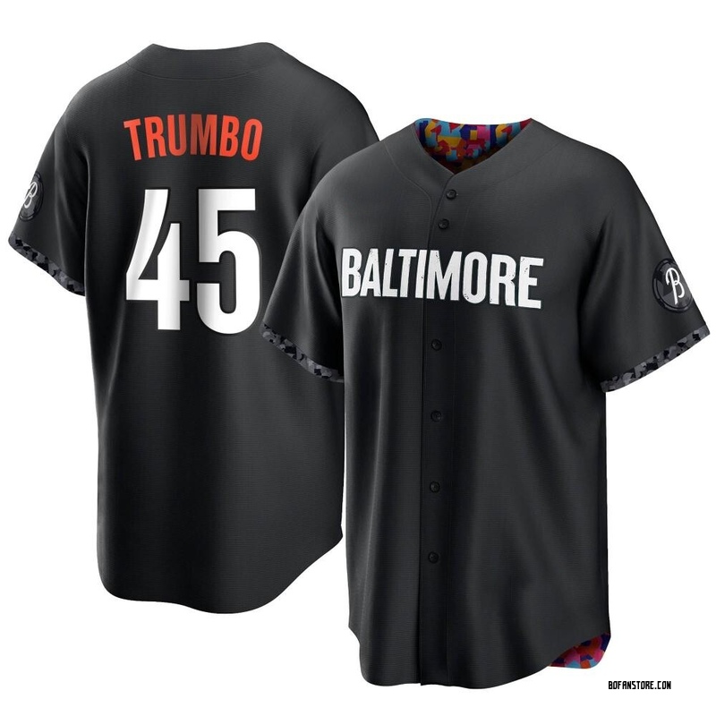 Replica Mark Trumbo Youth Baltimore Orioles Black 2023 City Connect Jersey