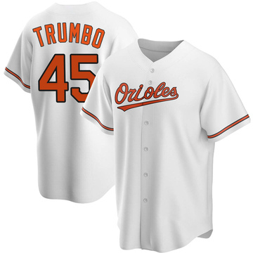 Replica Mark Trumbo Youth Baltimore Orioles White Home Jersey