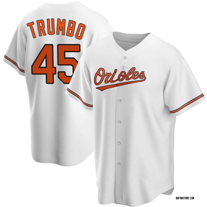 Replica Mark Trumbo Youth Baltimore Orioles White Home Jersey