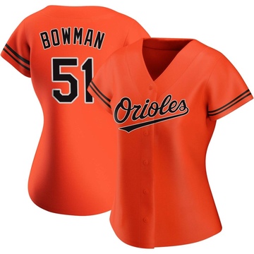 Replica Matt Bowman Women's Baltimore Orioles Orange Alternate Jersey