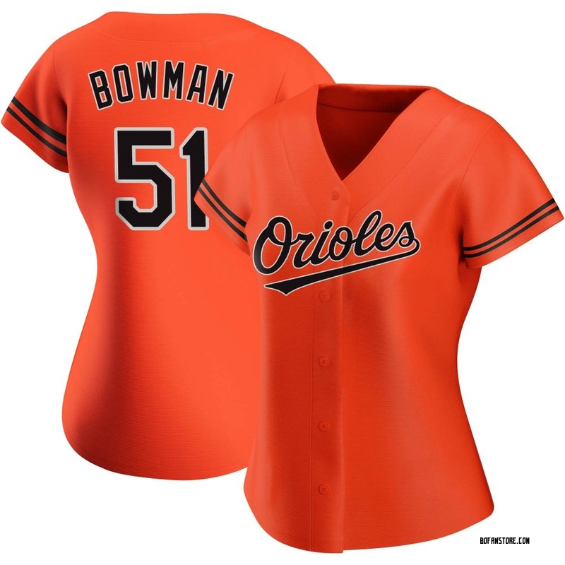 Replica Matt Bowman Women's Baltimore Orioles Orange Alternate Jersey