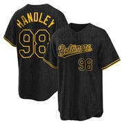 Replica Maverick Handley Youth Baltimore Orioles Black Snake Skin City Jersey