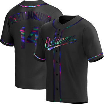 Replica Merv Rettenmund Men's Baltimore Orioles Black Holographic Alternate Jersey