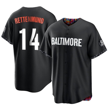 Replica Merv Rettenmund Youth Baltimore Orioles Black 2023 City Connect Jersey