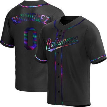 Replica Miguel Rodriguez Men's Baltimore Orioles Black Holographic Alternate Jersey