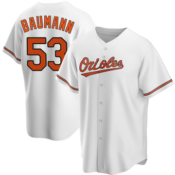 Replica Mike Baumann Youth Baltimore Orioles White Home Jersey