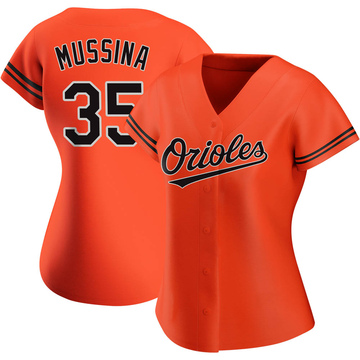 Replica Mike Mussina Women's Baltimore Orioles Orange Alternate Jersey