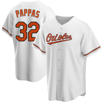 Replica Milt Pappas Men's Baltimore Orioles White Home Jersey