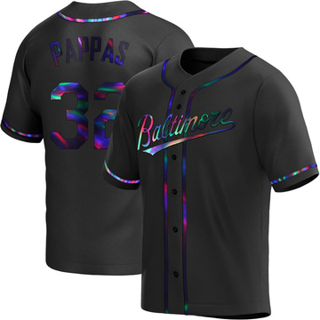 Replica Milt Pappas Youth Baltimore Orioles Black Holographic Alternate Jersey