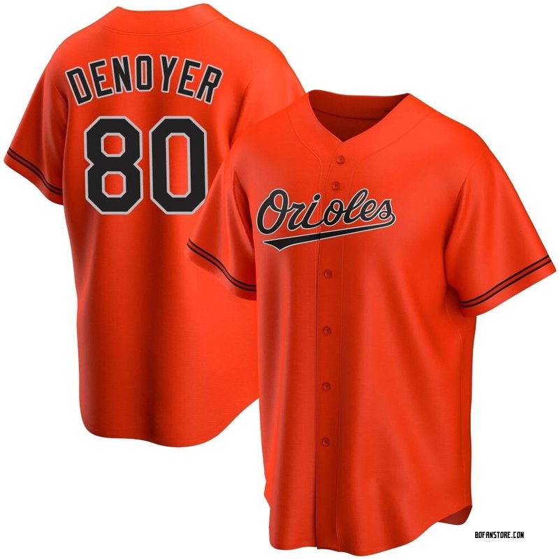 Replica Noah Denoyer Men's Baltimore Orioles Orange Alternate Jersey