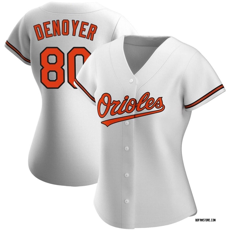 Replica Noah Denoyer Women's Baltimore Orioles White Home Jersey