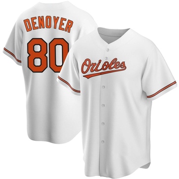 Replica Noah Denoyer Youth Baltimore Orioles White Home Jersey
