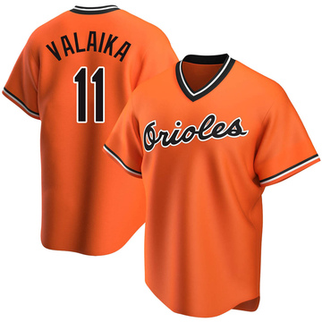 Replica Pat Valaika Youth Baltimore Orioles Orange Alternate Cooperstown Collection Jersey