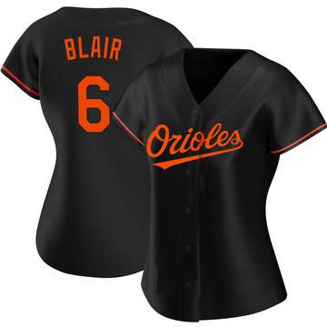 Replica Paul Blair Women's Baltimore Orioles Black Alternate Jersey