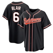 Replica Paul Blair Youth Baltimore Orioles Black Fashion Out Jersey