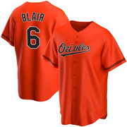 Replica Paul Blair Youth Baltimore Orioles Orange Alternate Jersey