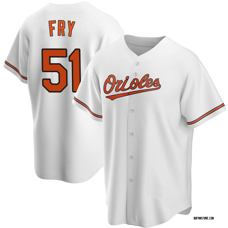 Replica Paul Fry Men's Baltimore Orioles White Home Jersey