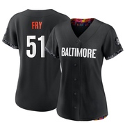 Replica Paul Fry Women's Baltimore Orioles Black 2023 City Connect Jersey