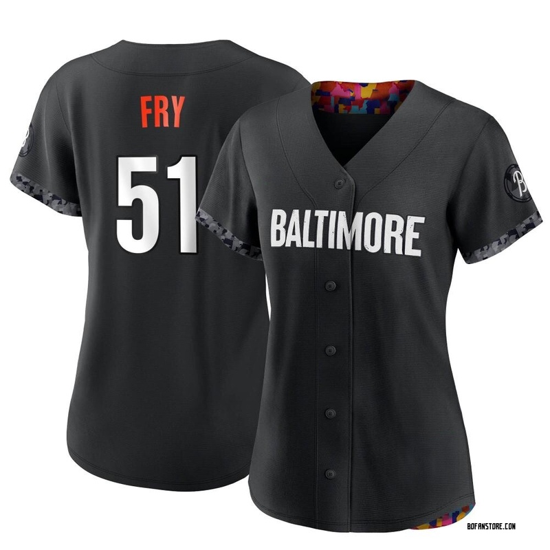 Replica Paul Fry Women's Baltimore Orioles Black 2023 City Connect Jersey