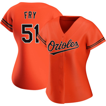 Replica Paul Fry Women's Baltimore Orioles Orange Alternate Jersey