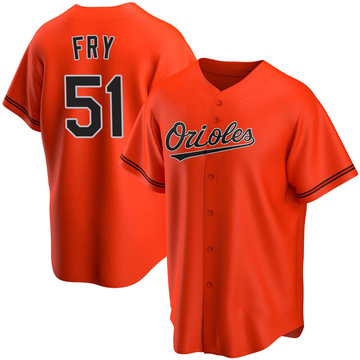 Replica Paul Fry Youth Baltimore Orioles Orange Alternate Jersey
