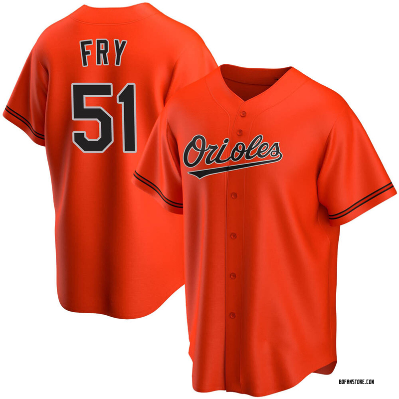 Replica Paul Fry Youth Baltimore Orioles Orange Alternate Jersey