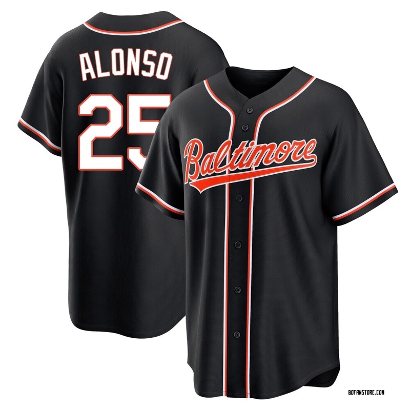 Replica Pete Alonso Youth Baltimore Orioles Black Fashion Out Jersey